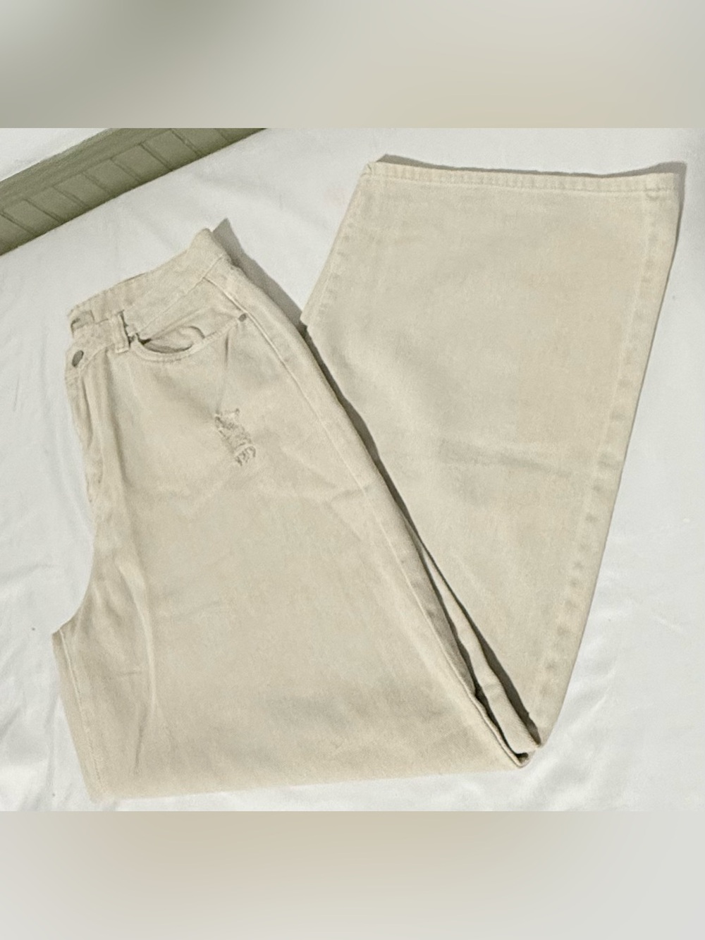 American Bazi High Waist Distressed Wide Leg Cotton Women’s Soft Jeans Size 9